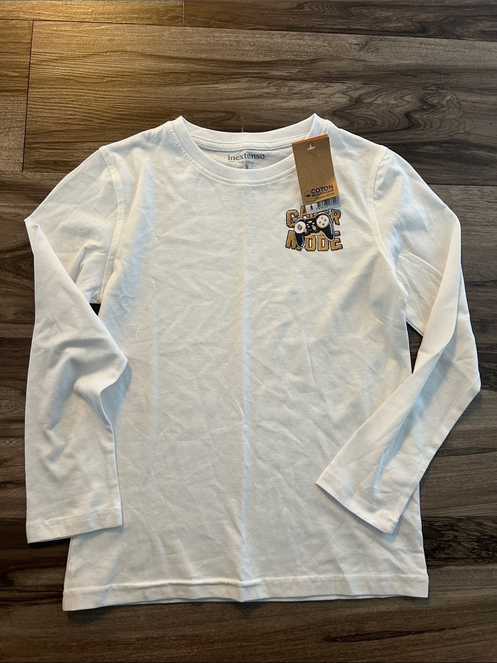 White Long-Sleeve Kids Tee - Gamer Mode